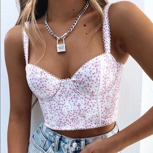 Weekend Love Bustier Pink Butterfly